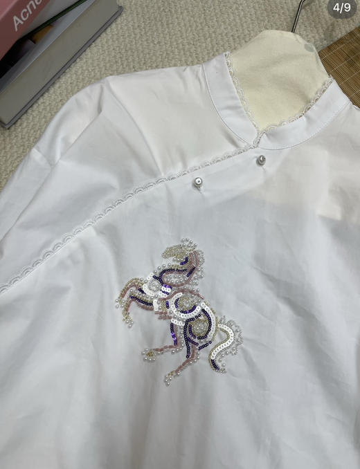 原单重工刺绣亮片衬衫 商品图1