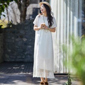 【林栖设计小店】手编流苏|提花国风针织裙2026夏新款毛织连衣裙两件套1962096