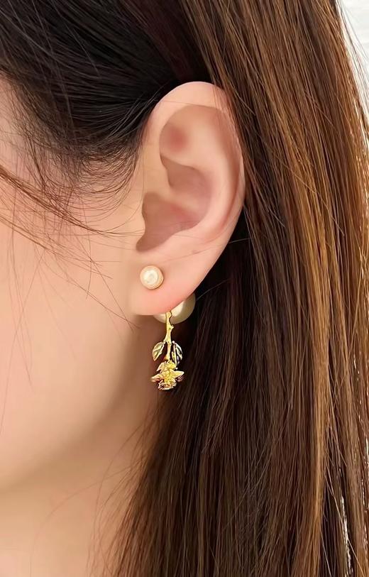 Dior 一支玫瑰双珠耳钉（XTY） 商品图2