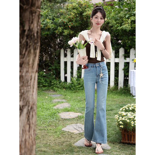 鹿向南【0330/20:00新品前一小时5折限量100件】蓝色牛仔裤 商品图3