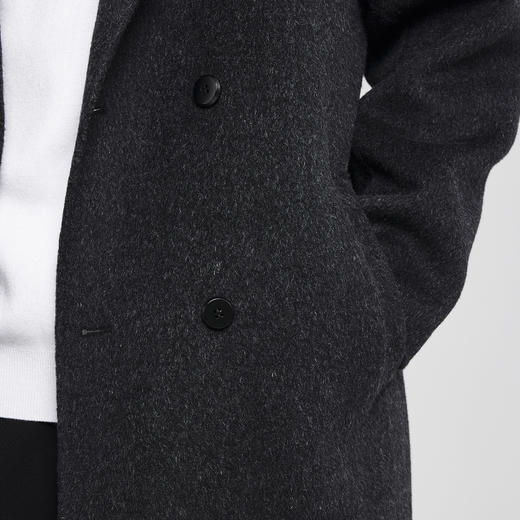 墨麦客男装绵羊毛双面呢大衣男2025冬季新款韩系休闲外套男士长款 商品图3