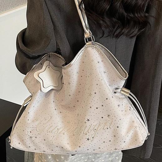 【星星珠光托特包】女大容量手提包小众2026春季新款高颜值通勤托特包 商品图3
