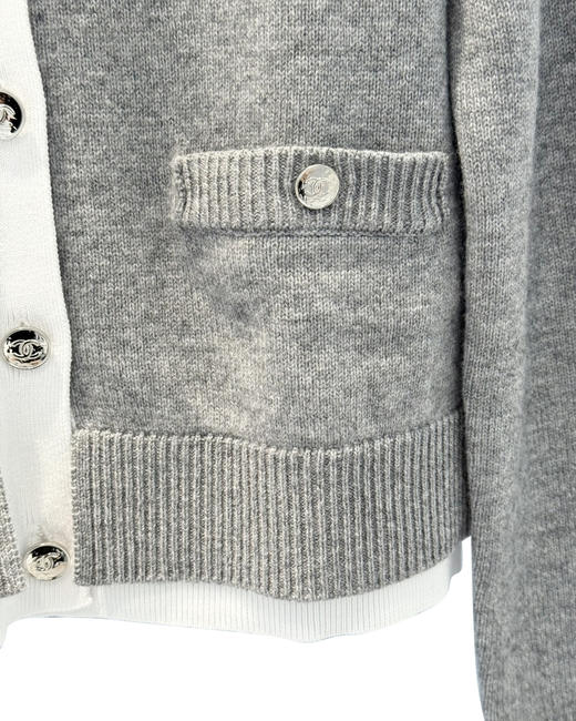 女款羊绒假两件针织开衫毛衣hu025 商品图2