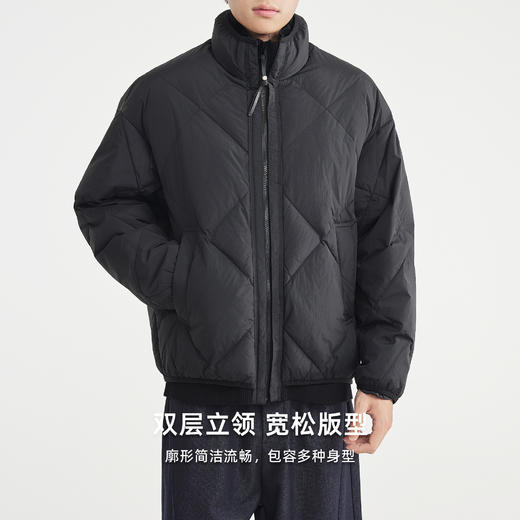 墨麦客男装2025年冬季新款双层立领假两件羽绒服男士户外御寒外套 商品图1