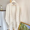 爆！【嫡系羊绒流苏斗篷开衫】2026空调房办公室镂空针织披肩女白旗袍外搭 商品缩略图4
