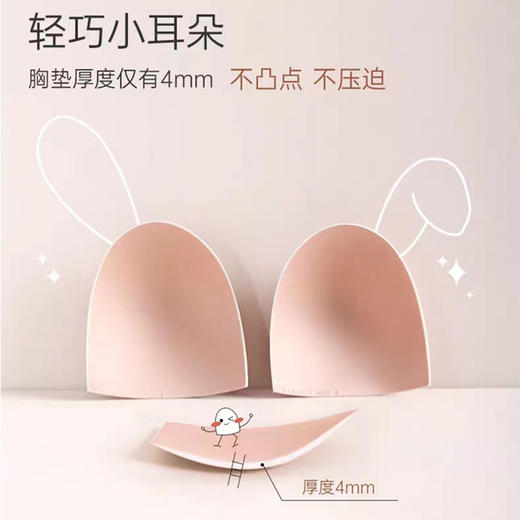 原版*法式兔耳朵内衣 纯欲蕾丝女薄款大胸显小无钢圈性感文胸 超薄透气网纱蕾丝文胸 商品图4