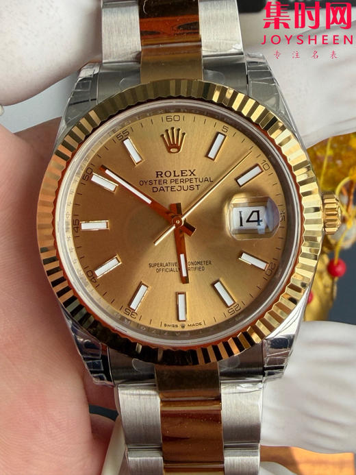 劳力士 VS日志41系列 VS日志V2版 间金款 男士腕表 丹东3235机 板带 三珠带 表径41mm 商品图2