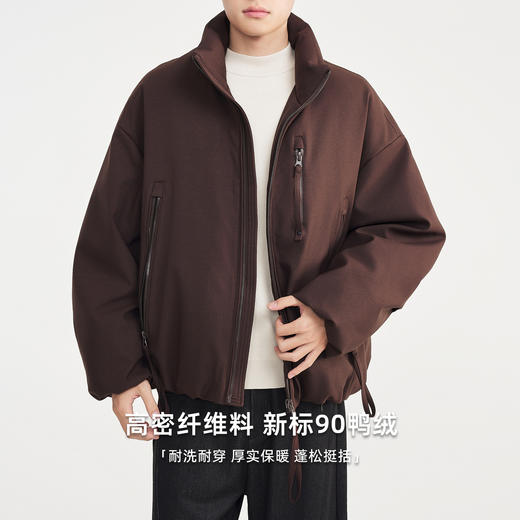 墨麦客男装美式休闲羽绒服男2025冬季新款多拉链男士羽绒服88849 商品图2