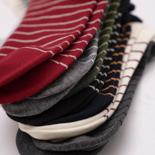 靴下物日系复古撞色条纹袜子女秋冬中筒袜女堆堆袜配小皮鞋勃肯鞋 商品图3