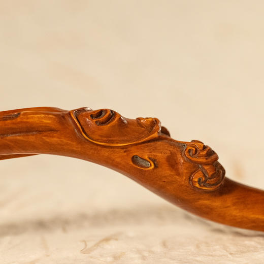清	黄杨木雕灵芝纹如意 商品图2