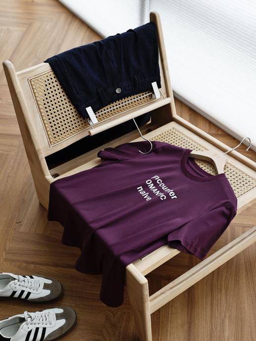 绝绝紫显白字母印花美式T恤 商品图6