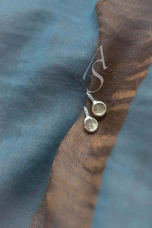 Rosa Maria 26SS BERIL 12K金八切钻群镶手工耳钉 商品图0