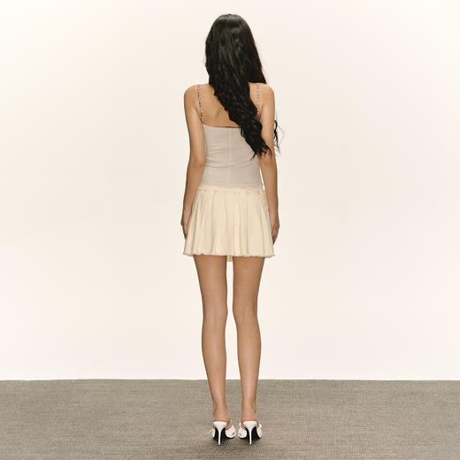 Ariseism 美式复古开叉百褶裙半身裙女夏季新款短裙子 商品图6