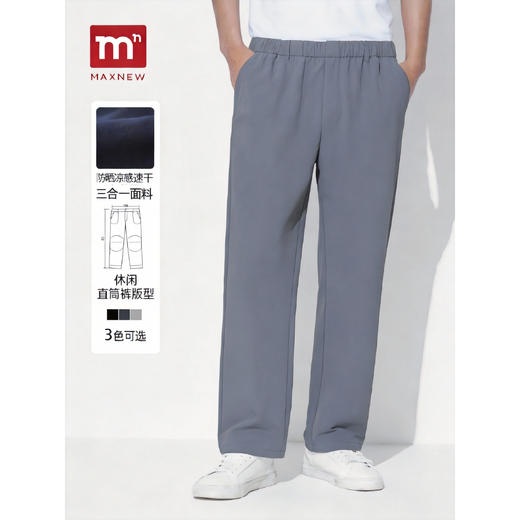 【门店同款】MAXNEW休闲阔腿UPF50宽松透气通勤裤子春夏季薄款 商品图1