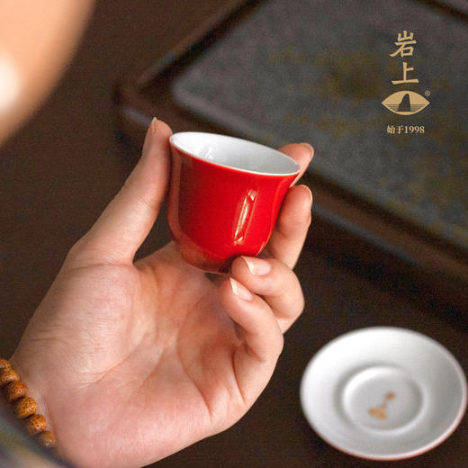 岩上 | 无隅 红釉盖碗茶具套组礼盒 商品图3