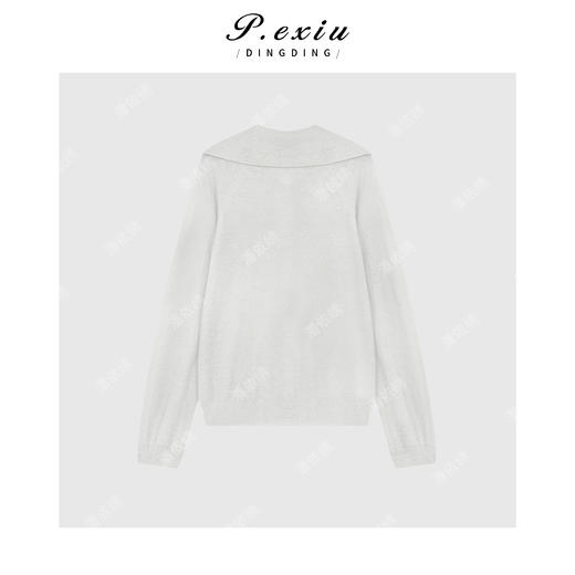 04-1潘依绣丁丁宠粉调性立领设计长袖针织开衫Q14190 商品图1