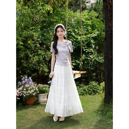 鹿向南【0330/20:00新品前一小时7折限量100件】紫色T恤 商品图4