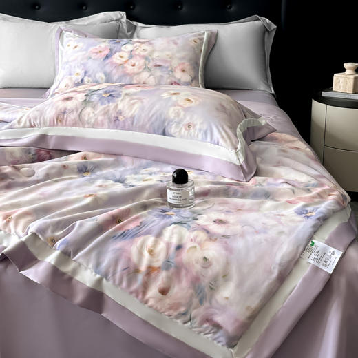 2026新款莱赛冰丝数码印花夏被四件套 仿天丝空调被 商品图7