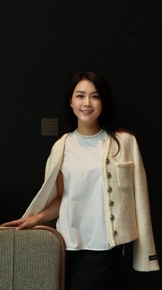 香榭白茶|简约肌理感羊毛外套（Linton面料） 商品图1