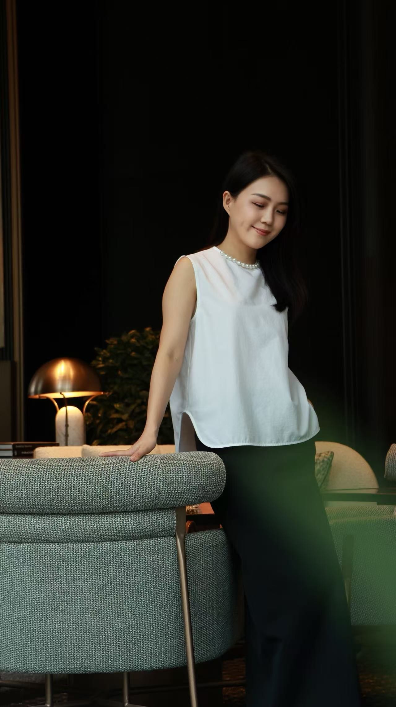 留白|简雅珍珠领设计感上衣（一口价）