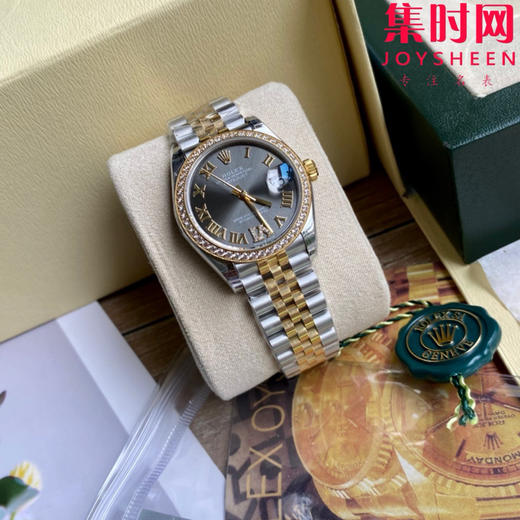 劳力士GS日志型系列 女款31mm 日志31系列 间金灰罗马钻圈 女士腕表 搭载改Cal.2236全自动机械机芯 商品图2