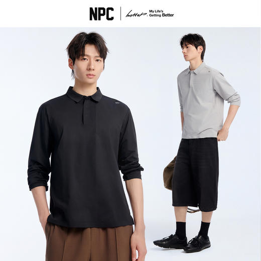 NPC潮牌舒适百搭压胶POLO衫透气激光冲孔运动POLO衫夏NP61TP34 商品图0