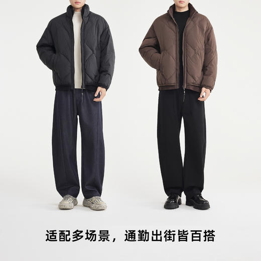 墨麦客男装2025年冬季新款双层立领假两件羽绒服男士户外御寒外套 商品图4