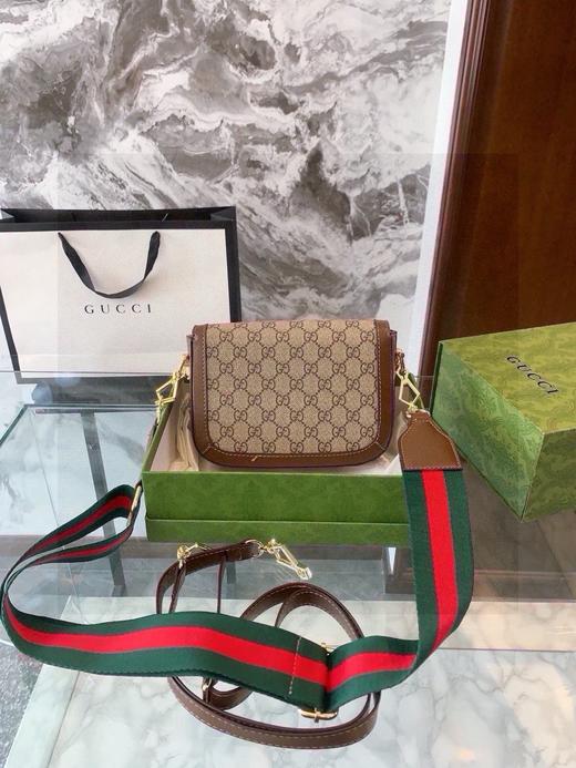 Gucci古驰1955 Horsebit 马鞍包小号 配两条肩带 商品图7