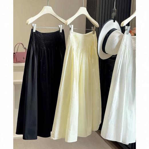 高级感！2026小众束腰A字百褶半身裙女春新款设计感中长款大摆伞裙！ 商品图0