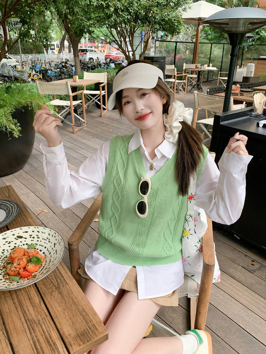 <曾小咸推荐>3.31现货秒杀 ！微信超特价！韩系多巴胺v领针织马甲 日常159.99 立减90 秒杀69.99！！ 商品图11