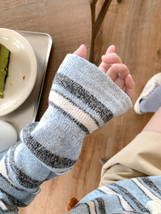 <曾小咸推荐>3.31现货秒杀 ！微信超特价！韩系条纹绑带针织长袖 日常189.99 立减110 秒杀79.99！！ 商品图10