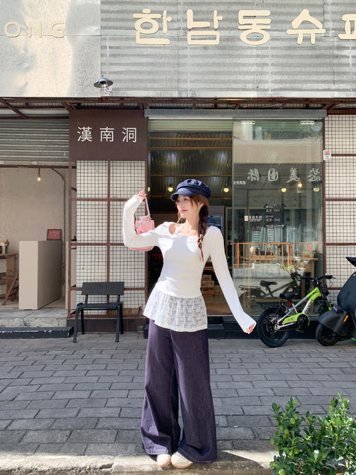 <曾小咸推荐>3.31现货秒杀 ！微信超特价！韩系蕾丝边打底衫 日常139.99 立减70 秒杀69.99！！ 商品图7