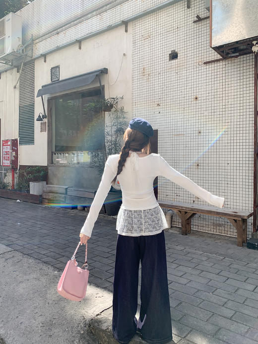 <曾小咸推荐>3.31现货秒杀 ！微信超特价！韩系蕾丝边打底衫 日常139.99 立减70 秒杀69.99！！ 商品图9