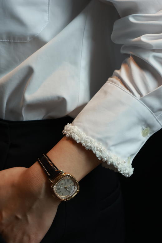 迷迭香|浪漫钉珠镶边衬衣 商品图4