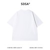 SDSA男装2026新款高贵轻奢美式毛边贴布字母数字做旧圆领短袖T恤 商品缩略图4