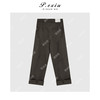 03-5潘依绣丁丁宠粉复古极简翻边直筒休闲裤Q6581 商品缩略图1