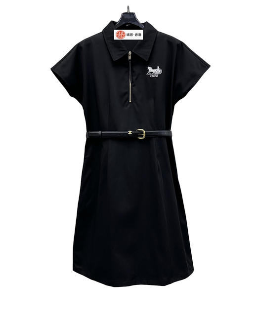 女款刺绣腰带连衣裙he008 商品图0