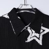 SDSA男装2026新款高贵轻奢潮牌简约撞色刺绣星星短袖衬衫百搭休闲 商品缩略图1