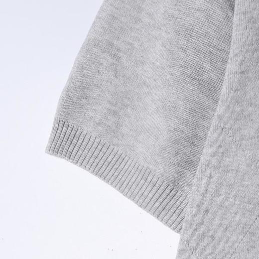 SDSA男装2026新款高贵轻奢老钱风简约纯色半拉链翻领短袖T恤百搭 商品图3