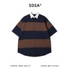 SDSA男装2026新款高贵轻奢美式复古撞色翻领条纹短袖Polo衫百搭 商品缩略图0