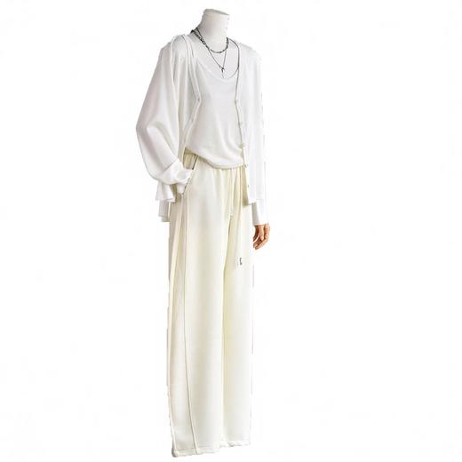 丁摩 【棉质弯刀裤】春季新款女装空气棉微弯刀阔腿运动休闲裤子女6ZF-C363 商品图1