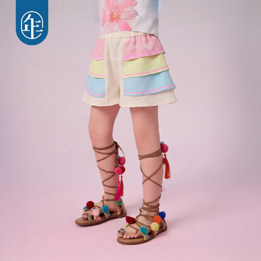 年衣童装儿童短裤女童2026年新款夏装民族风中大童高腰薄款裤子 商品图2