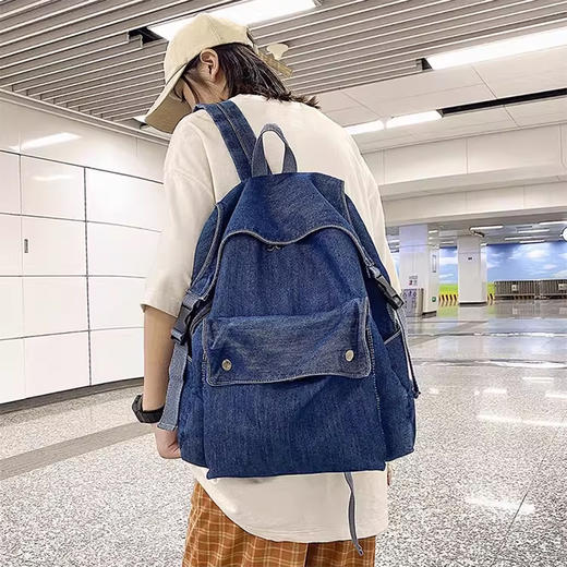 裁缝学苑AH136百搭牛仔布双肩包纸样女装复古书包大容量背包样板图纸 商品图2