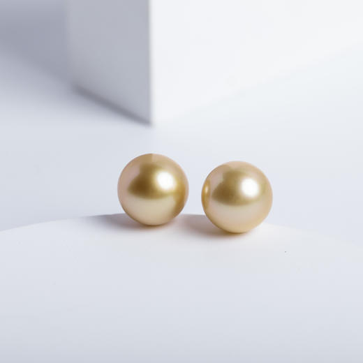 ⁶推荐~极微瑕【南洋金珍珠】18K金耳钉，11-12MM，编号ED109，出证书，48小时鉴赏期——SS06-CR-YMZZ【HOT】 商品图1