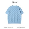 SDSA男装2026新款高贵轻奢潮牌简约棋盘格针织圆领短袖T恤百搭 商品缩略图0