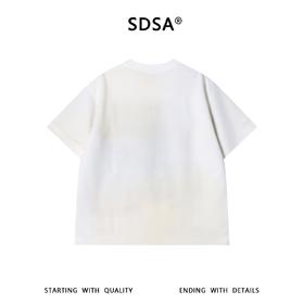 SDSA男装2026新款高贵轻奢简约涂鸦印花设计圆领短袖T恤百搭时尚