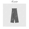 03-5潘依绣丁丁宠粉韩系简约拼格翻腰长裤休闲裤Q1553 商品缩略图1