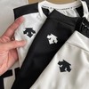 F032923三色拼接舒适运动训练服薄款T恤运动打底衫长袖 商品缩略图5