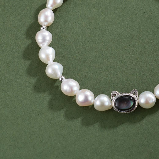 子佩集【暗夜猫咪】银S925珍珠惜王妃手链【SPB0720002】螺钿2602 商品图2