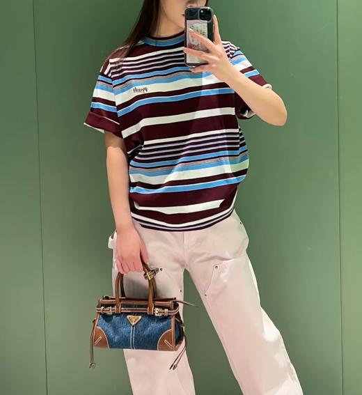 女款宽松条纹短袖针织衫la020 商品图3